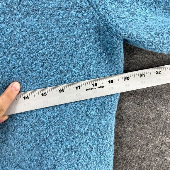 Sigrid Olsen Sweater Pullover Women L Large Blue Knit Wool V-Neck Long Sleeve - Picture 7 of 9